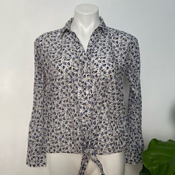 J Jill Floral Button Down Long Sleeve - Picture 8 of 8